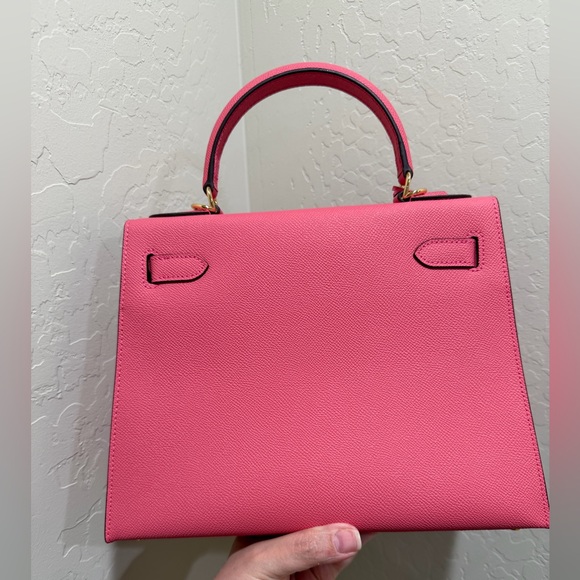 Laluva Kally Leather Bag Pink 28cm - Picture 3 of 6